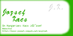 jozsef kacs business card